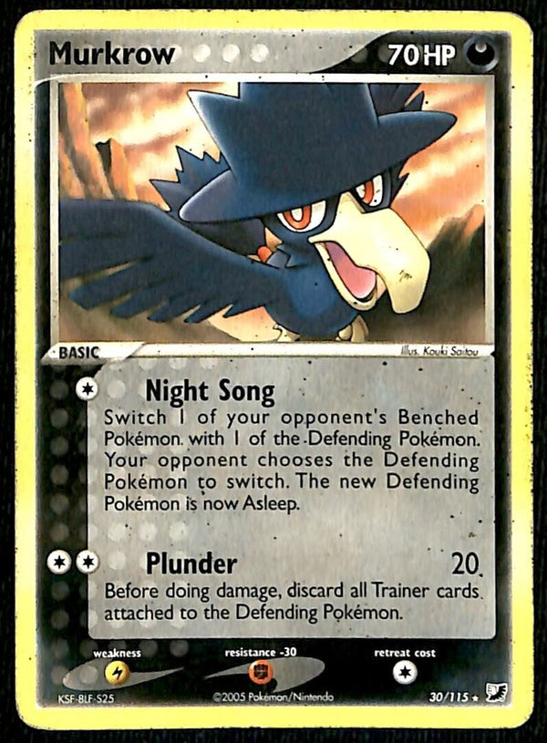 Murkrow Unseen Forces VG, 30/115 Pokemon Card