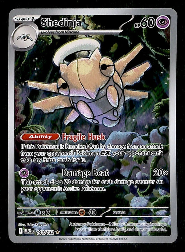 Shedinja Illustration Rare Mega Evolution MEG 144/132, NM Pokemon Card