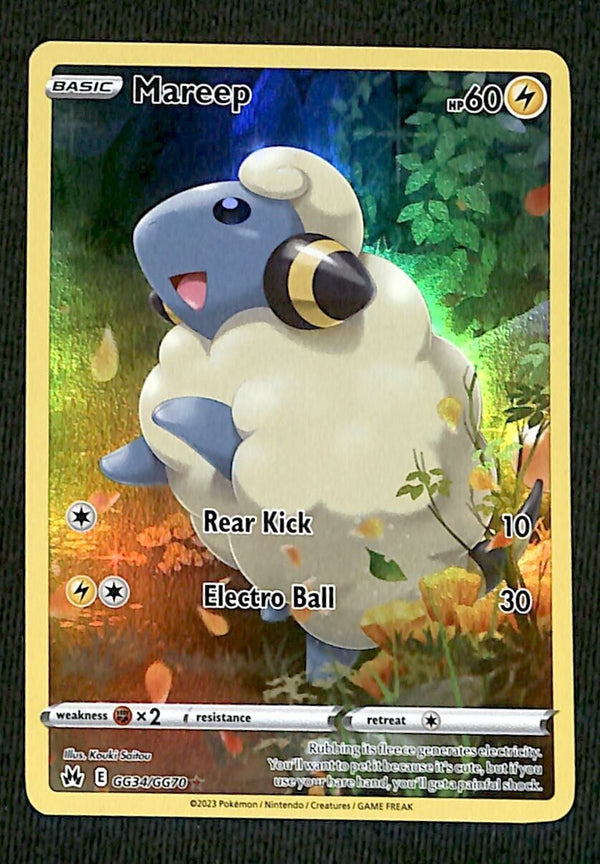 Mareep Galarian Gallery Crown Zenith GG34/GG70, NM Pokemon Card