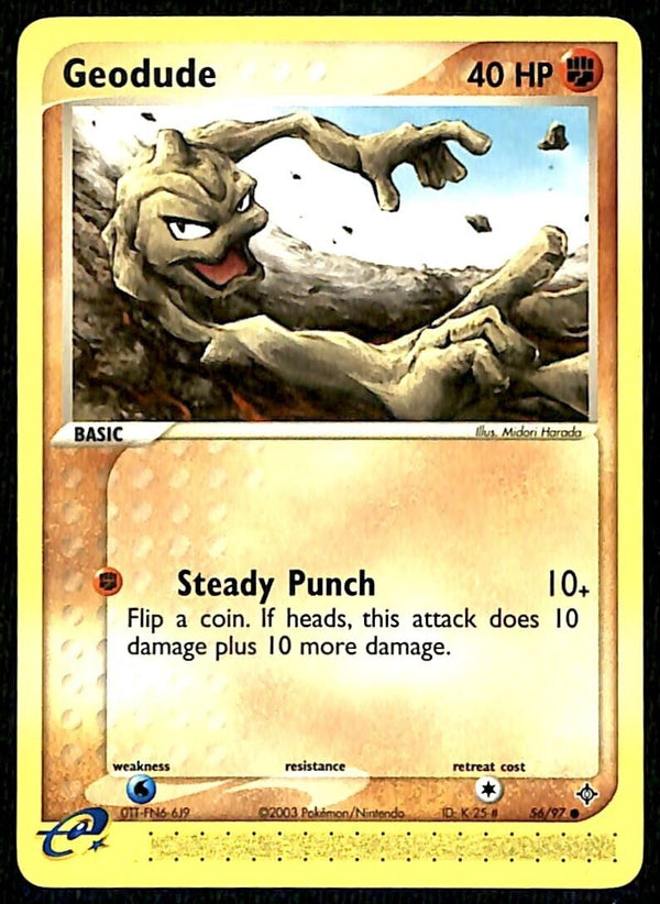 Geoddue EX Dragon NM, 56/97 Pokemon Card