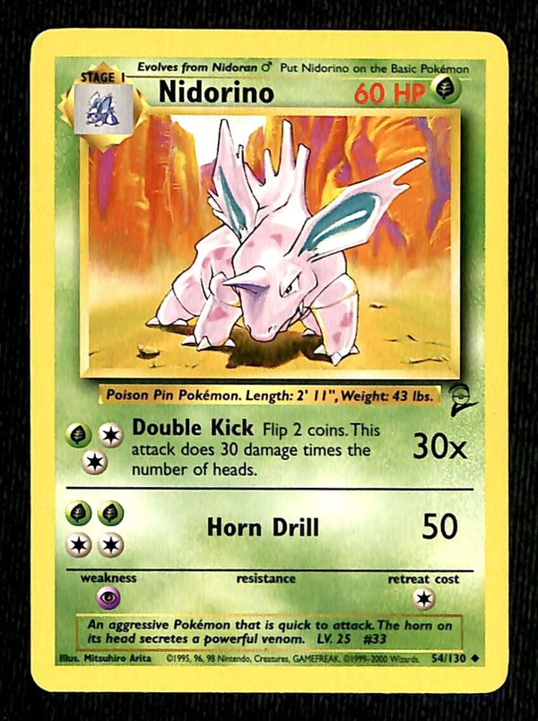 Nidorino Base Set 2 EX, 54/130 Pokemon Card