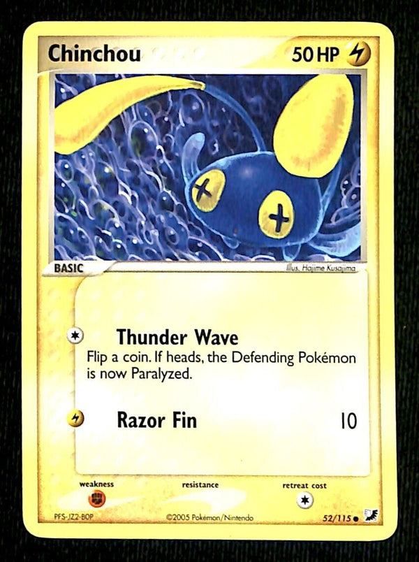 Chinchou Unseen Forces NM, 52/115 Pokemon Card