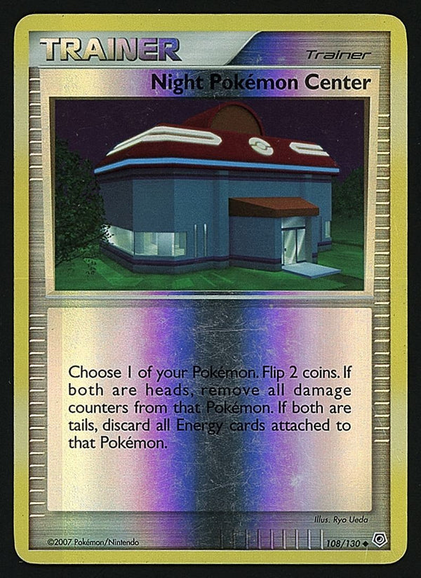 Night Pokemon Center Reverse Holo Diamond & Pearl LP, 108/130 Pokemon Card