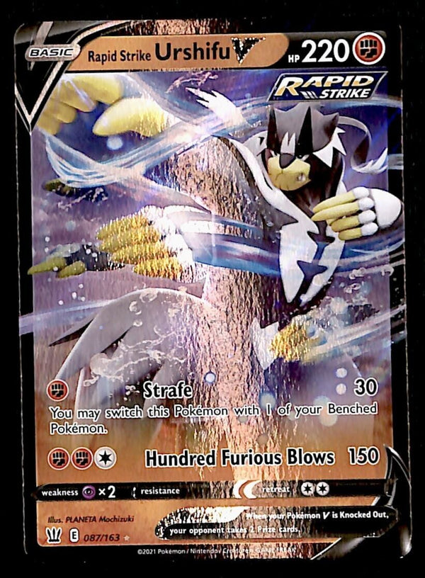 Rapid Strike Urshifu V Ultra Rare Battle Styles 087/163, NM Pokemon Card