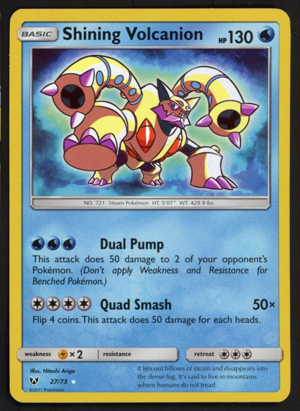 Shining Volcanion Holo Shining Legends 27/73, NM Pokemon Card