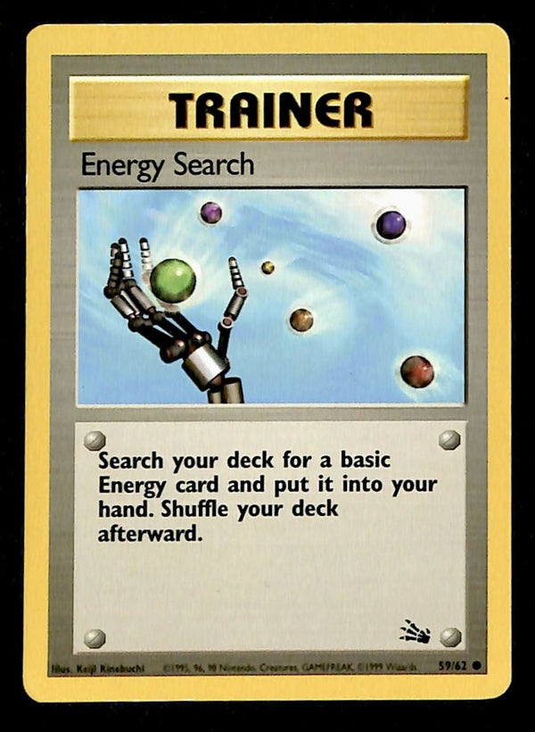 Energy Search Fossil LP, 59/62 Pokemon Card