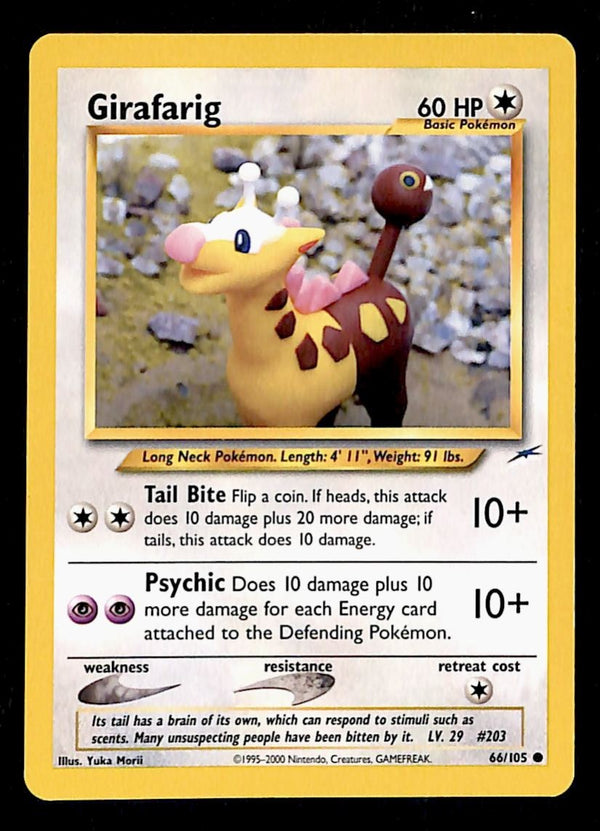 Girafarig Neo Destiny Unlimited 66/105, LP Pokemon Card