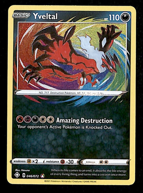 Yveltal Amazing Rare Shining Fates 046/072, NM Pokemon Card