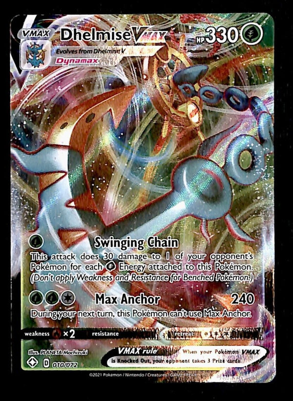Dhelmise VMAX Ultra Rare Shining Fates 010/072, NM Pokemon Card