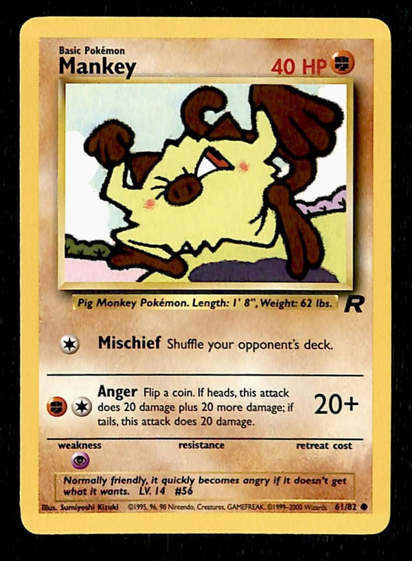 Mankey Team Rocket 61/82, NM Pokemon Card