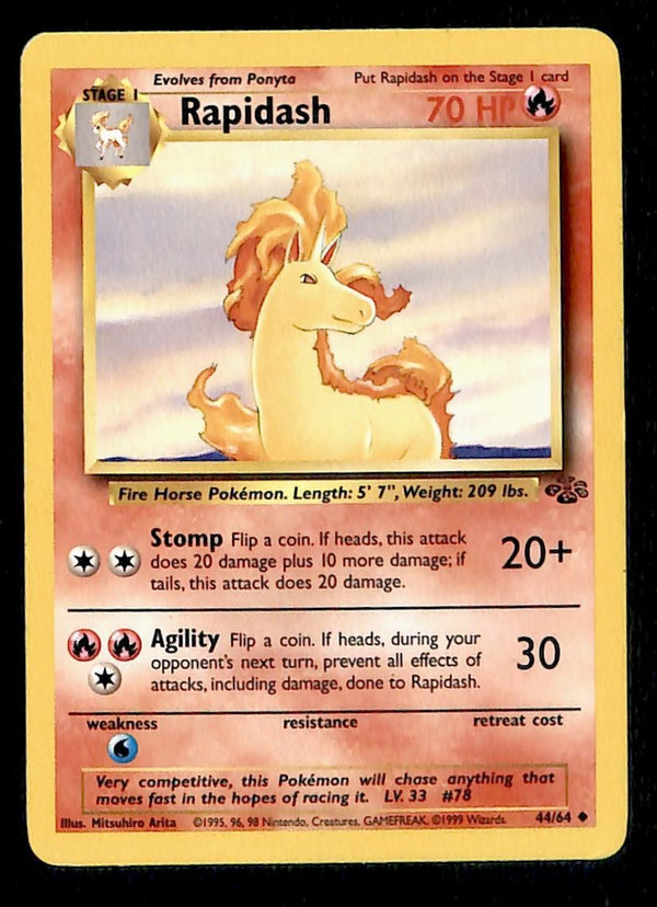 Rapidash Jungle NM, 44/64 Pokemon Card
