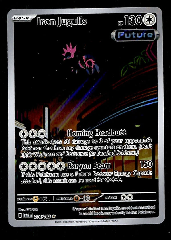 Iron Jugulis Illustration Rare Paradox Rift 216/182, NM Pokemon Card