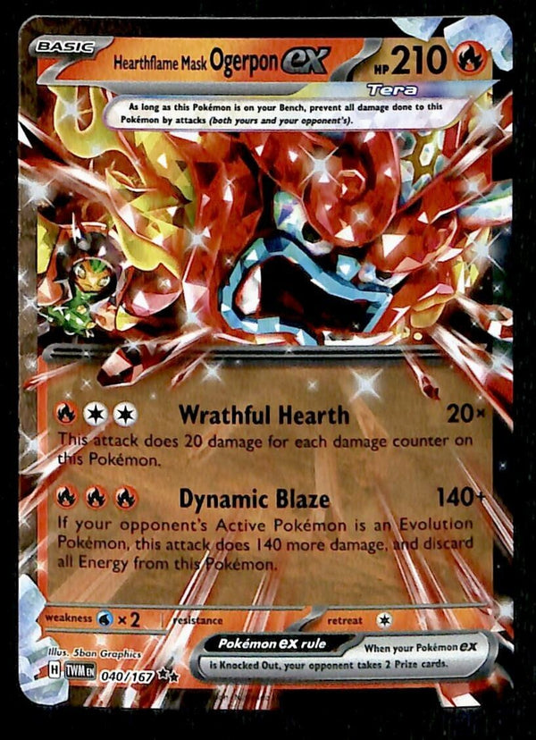 Ogerpon EX Ultra Rare Twilight Masquerade 040/167, NM Pokemon Card