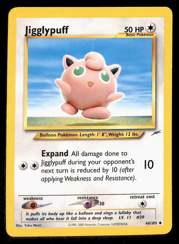 Jigglypuff Neo Destiny Unlimited 44/105, NM Pokemon Card
