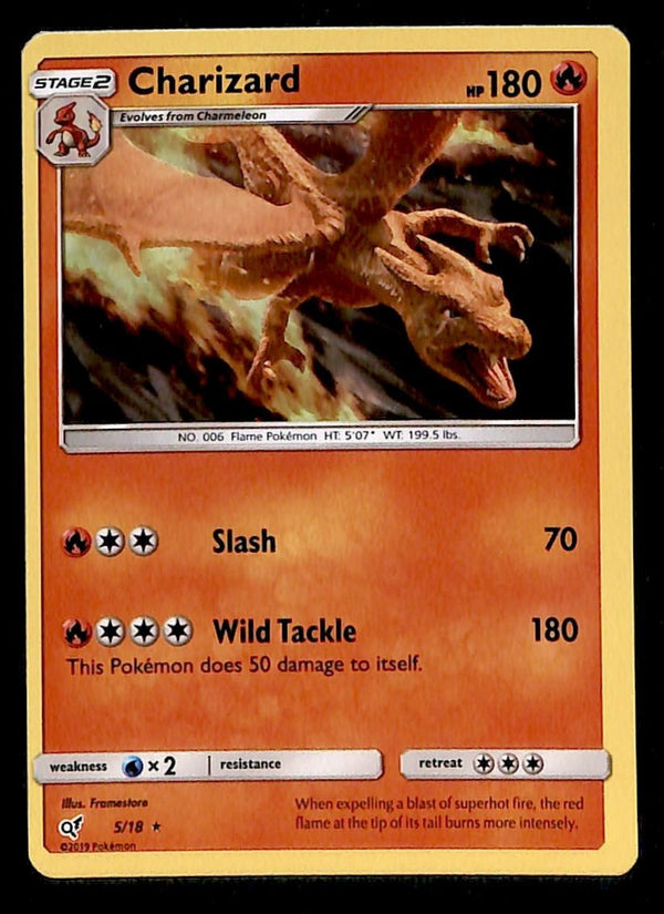 Charizard Holo Detective Pikachu NM, 5/18 Pokemon Card.