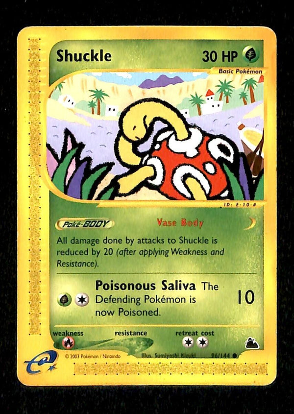 Shuckle Skyridge VG, 18/62 Pokemon Card.