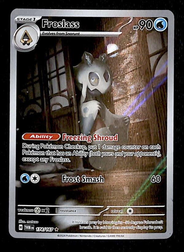 Froslass Illerstation Rare Twilight Masquerade 174/167, NM Pokemon Card