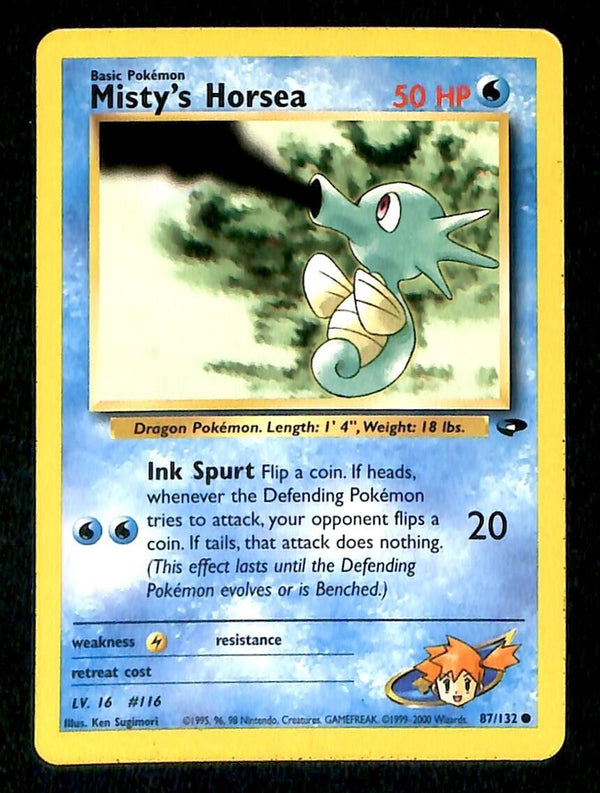 Mistys Horsea Gym Challenge EX 87/132 Pokemon Card