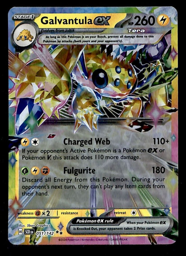 Galvantula EX Ultra Rare Stellar Crown 051/142, NM Pokemon Card