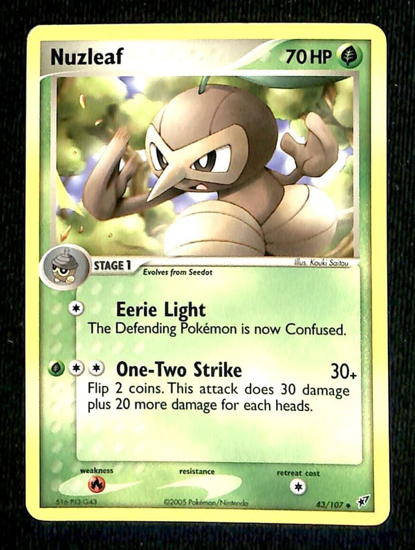 Nuzleaf EX Deoxy NM, 43/107 Pokemon Card
