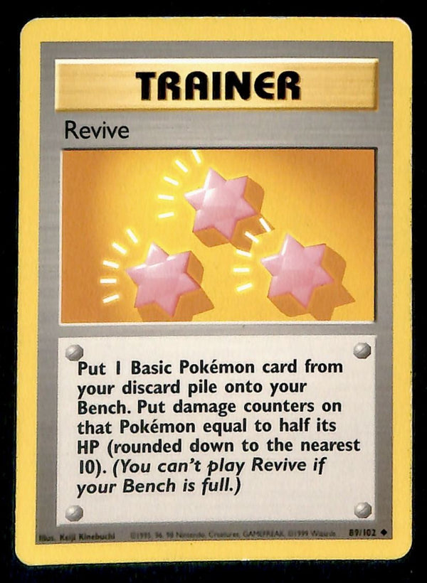 Revive Base Set 1999 Unlimited Print LP, 89/102 Pokemon Card.