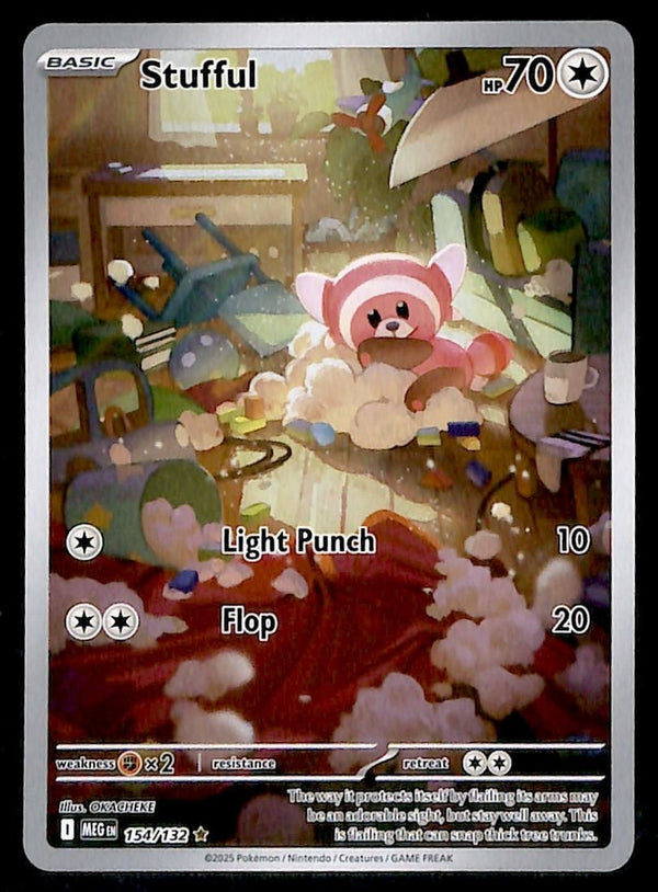 Stufful Illustration Rare Mega Evolution MEG 154/132, NM Pokemon Card