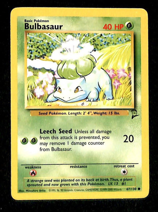 Bulbasaur Base Set 2 EX, 67/130 Pokemon Card