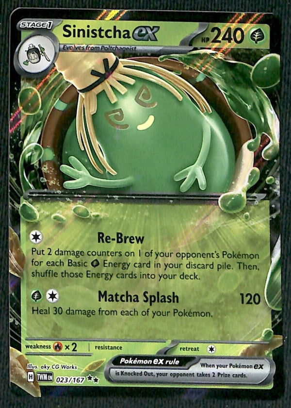 Sinistcha ex Ultra Rare Twilight Masquerade 023/167, NM Pokemon Card