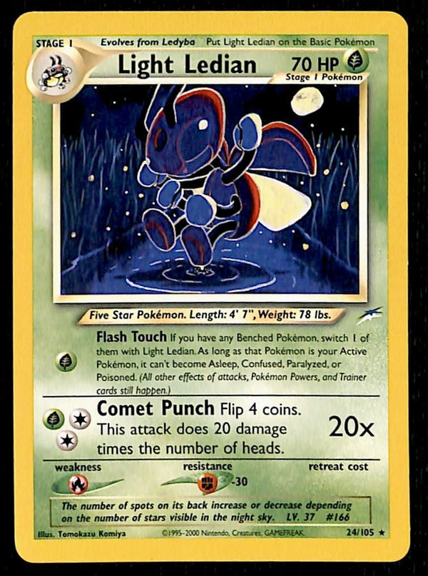 Light Ledian Neo Destiny Unlimited 24/105, LP Pokemon Card