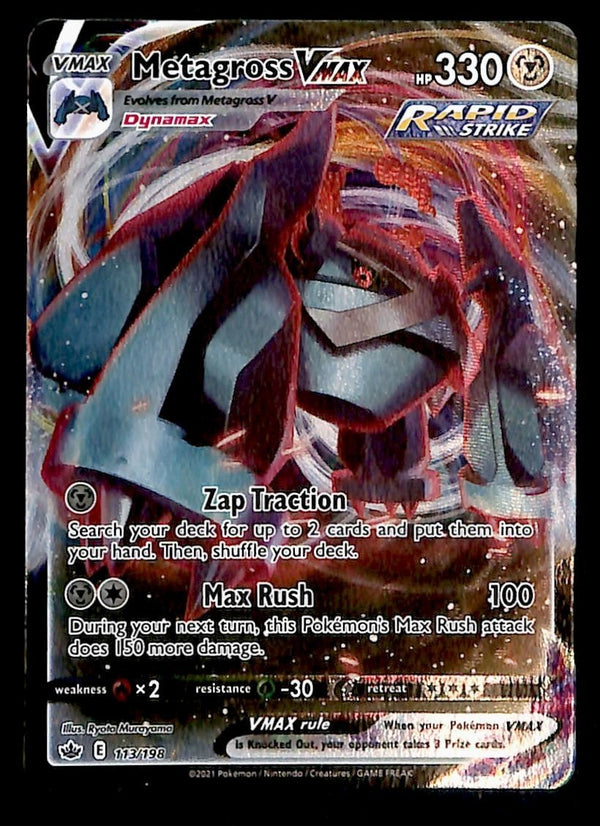 Metagross Vmax Chilling Reign 113/198, NM Pokemon Card