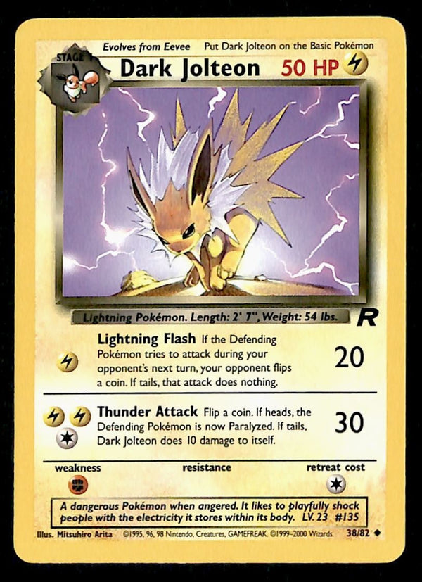 Dark Jolteon Team Rocket 38/82, NM Pokemon Card