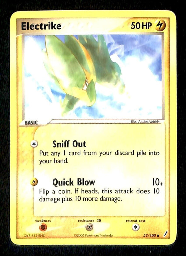 Electrike Crystal Guardians NM, 52/100 Pokemon Card