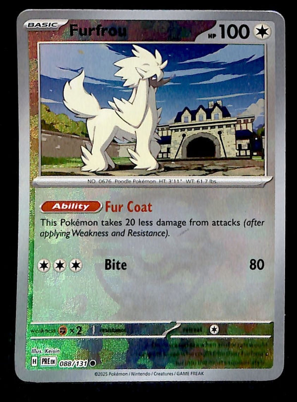 Furfrou Masterball Prismatic Evoloutions 088/131, NM Pokemon Card