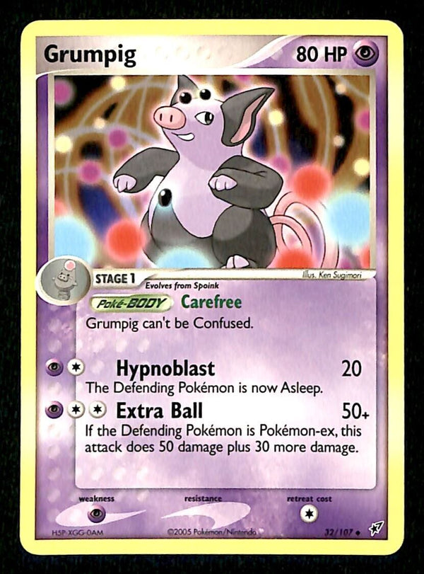 Grumpig EX Deoxy NM, 32/107 Pokemon Card