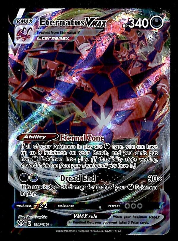 pokemon cards eternatus vmax SWSH045 JUMBO Black Star Promo Holo variation to centering POKMON CARD GAME S8b 110/184