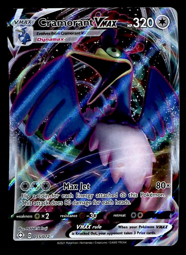 Cramorant Vmax Ultra Rare Shining Fates 055/072, NM Pokemon Card