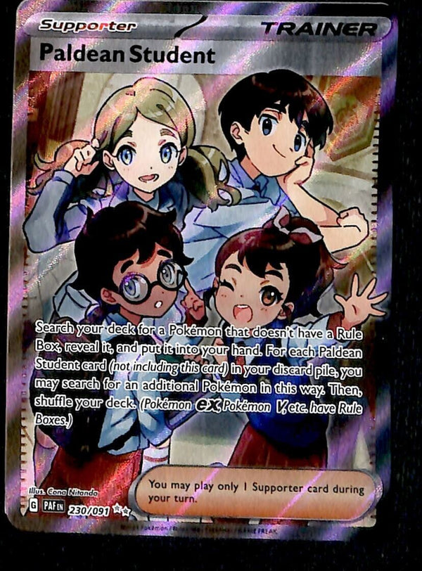 Paldean Student Full Art Ultra Rare Paldean Fates 230/091, NM Pokemon Card