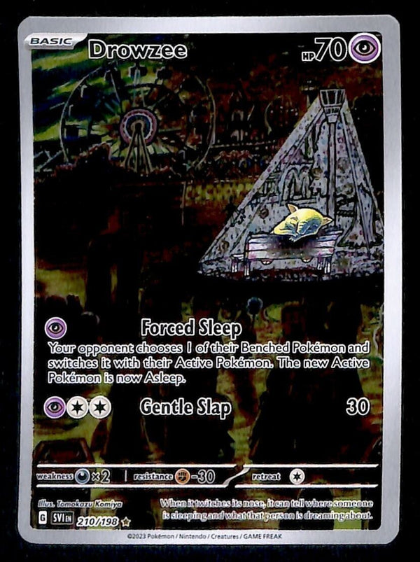 Drowzee Illustrator Rare Scarlet & Violet Bae 210/198, NM Pokemon Card