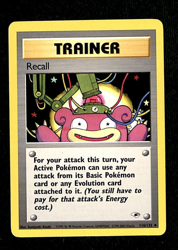 Recall Gym Heroes EX, 116/132 Pokemon Card.