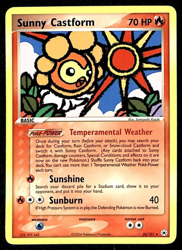 Sunny Castform Hidden Legends EX, 26/101 Pokemon Card
