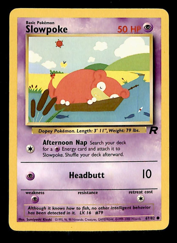Slowpoke Team Rocket 67/82, NM Pokemon Card