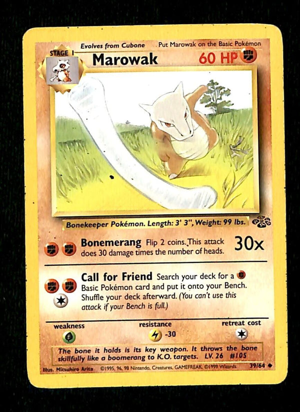 Marowak Jungle VG, 39/64 Pokemon Card