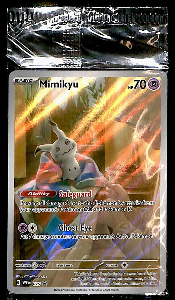 SEALED Mimikyu Promo SVP 075, NM Pokemon Card