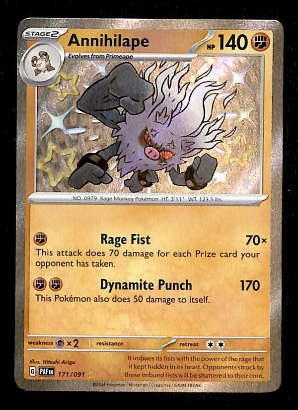 Shiny Annihilape Paldean Fates 171/091, NM Pokemon Card