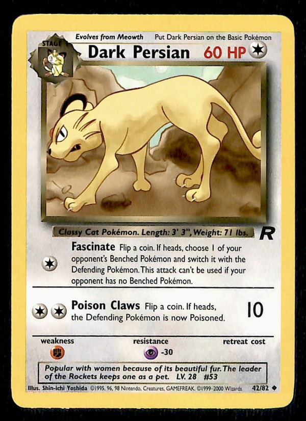 Dark Persian Team Rocket 42/82, NM Pokemon Card