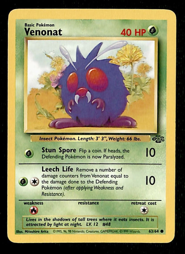 Venonat Jungle NM, 63/64 Pokemon Card