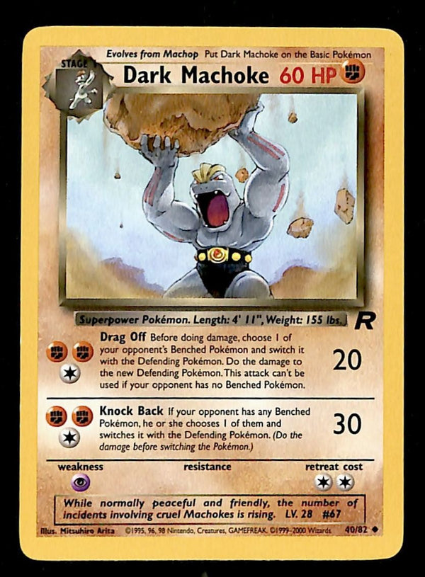 Dark Machoke Team Rocket 40/82, NM Pokemon Card