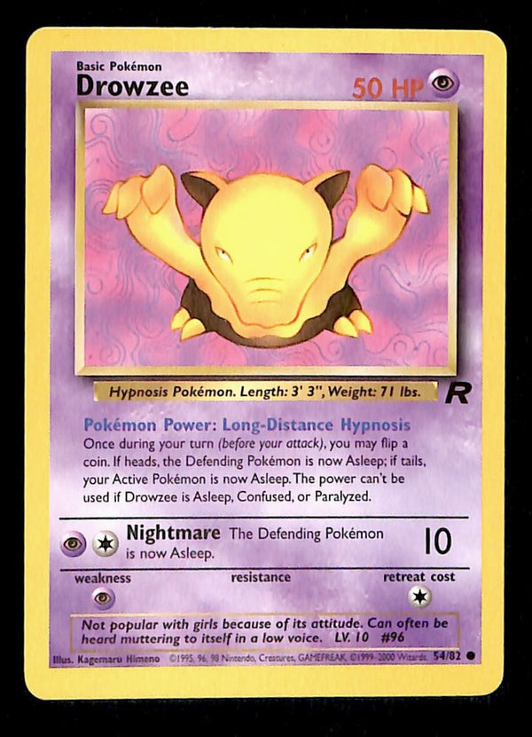 Drowzee Team Rocket 54/82, NM Pokemon Card