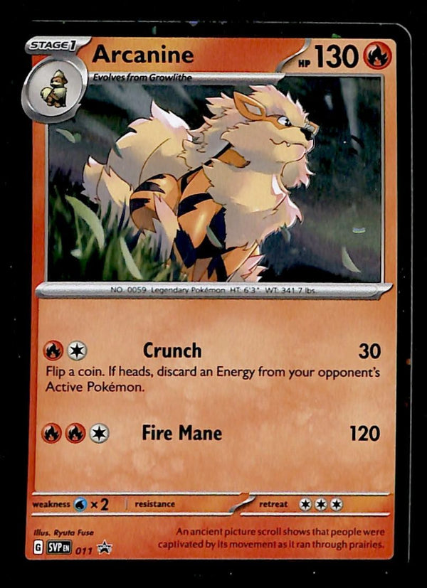 Arcanine Cosmos Holo Promo SVP 011, NM Pokemon Card