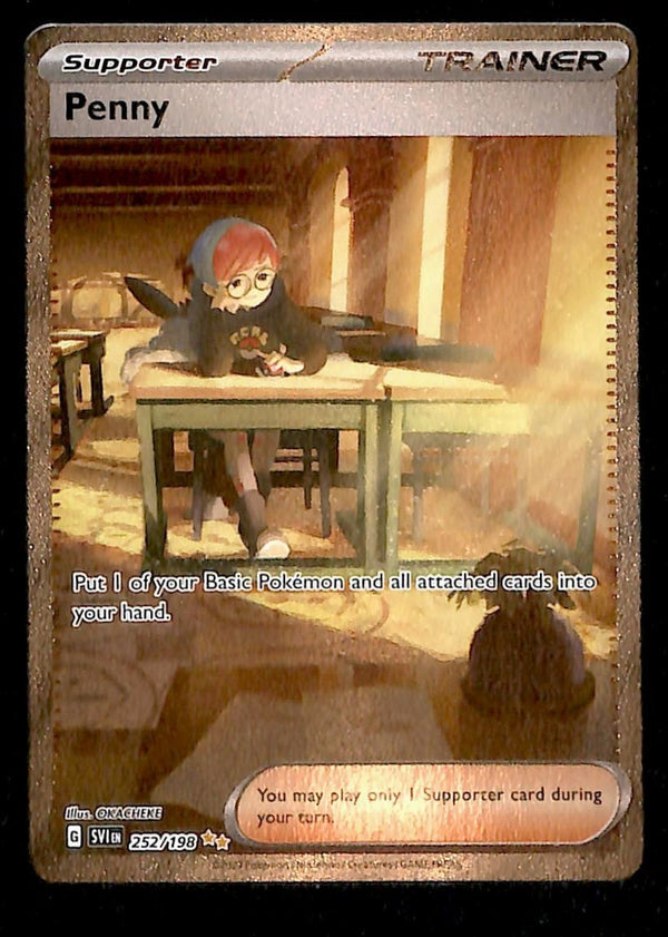 Penny SIR Trainer Scarlet & Violet 252/198, NM Pokemon Card